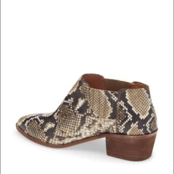 Madewell Sonia Low Leather Snakeskin Chelsea Boot - Picture 3 of 12